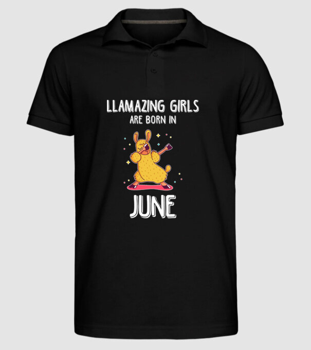 llamazing girls are born in june model negru pe tricou