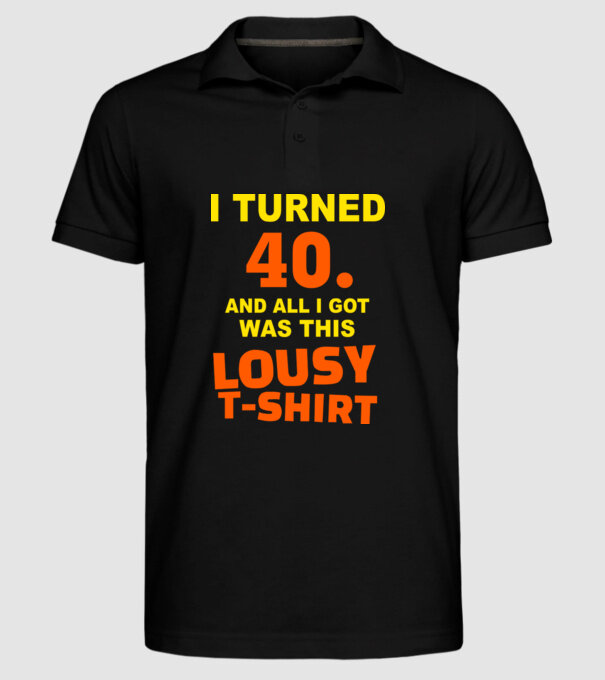 Lousy T-shirt 40 model negru pe tricou