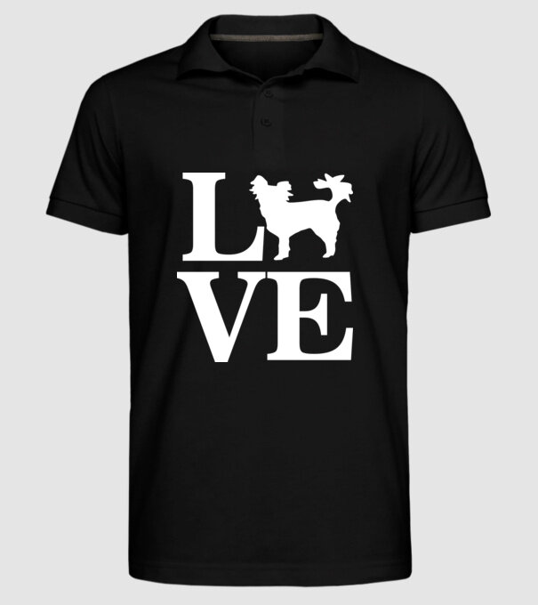 LOVE CHIHUAHUA model negru pe tricou