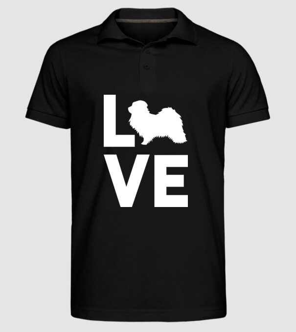 LOVE Havanese model negru pe tricou