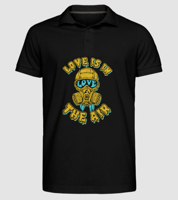 Love is in the air model negru pe tricou