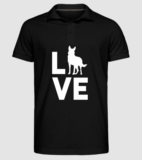 LOVE ciobănesc german model negru pe tricou