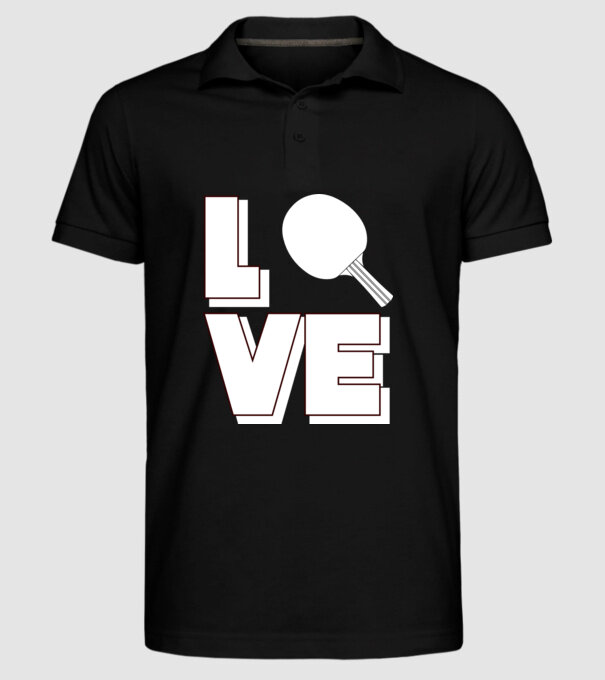 Love pingpong model negru pe tricou