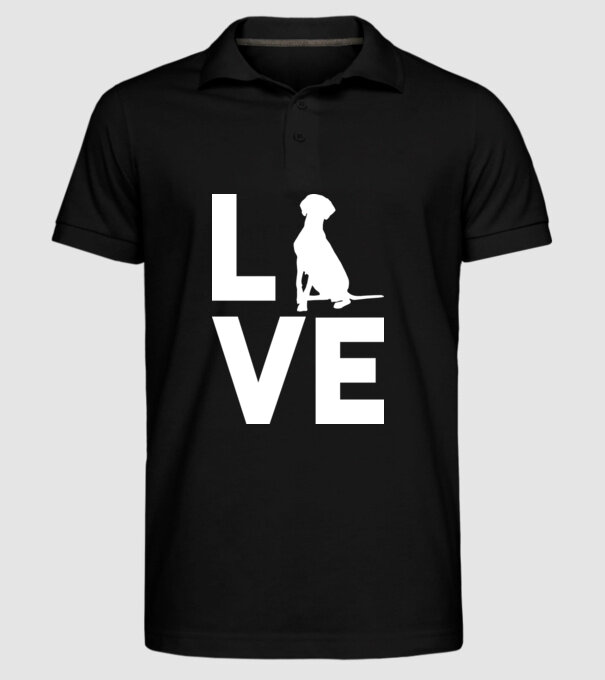 LOVE Vizsla model negru pe tricou