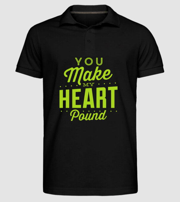 Make my heart model negru pe tricou