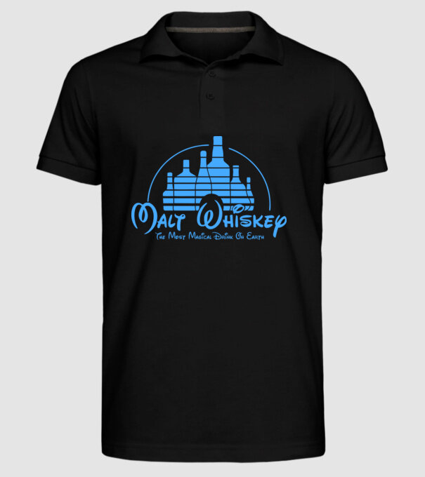 Malt Whiskey model negru pe tricou