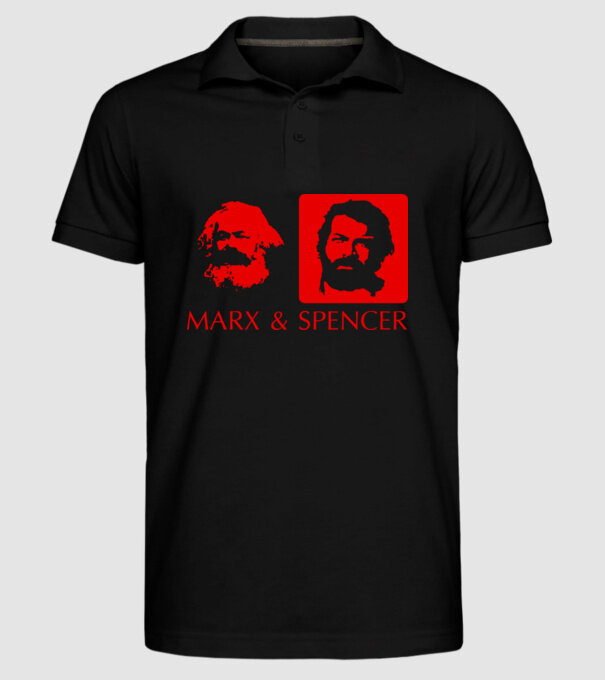MARX and Spencer model negru pe tricou