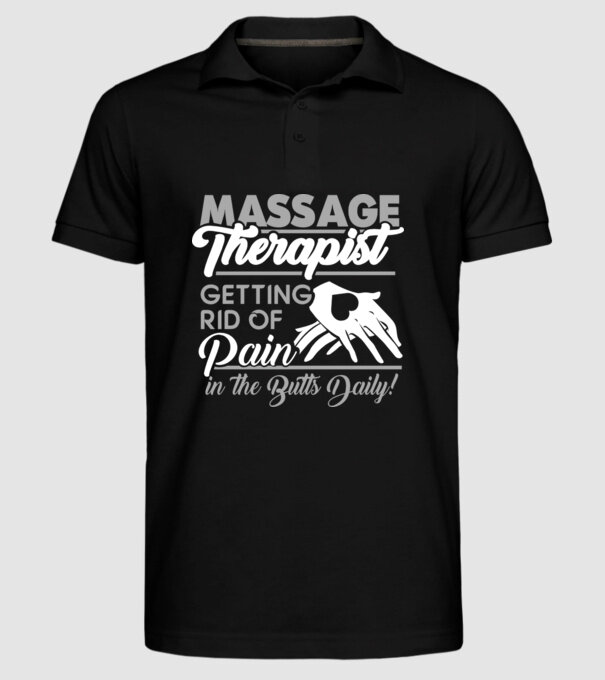Massage pain model negru pe tricou