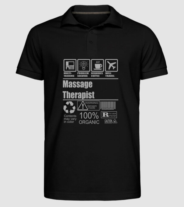 Massage Theraphist model negru pe tricou