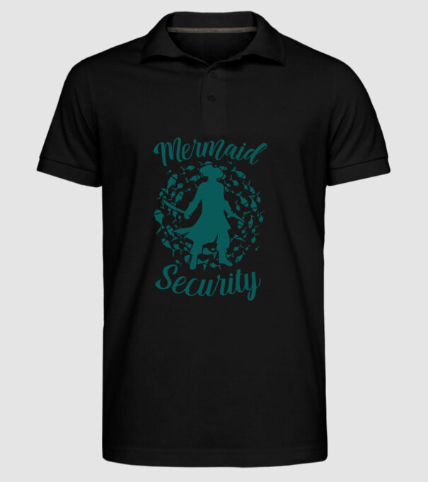 Mermaid Security boys model negru pe tricou