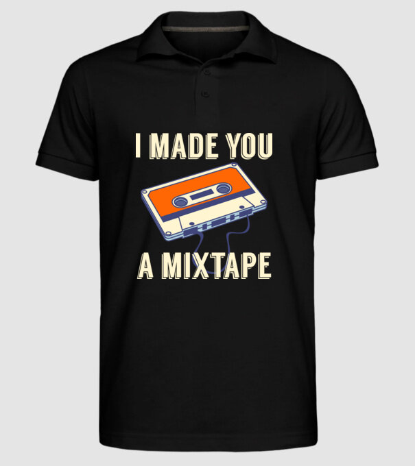 Mixtape model negru pe tricou