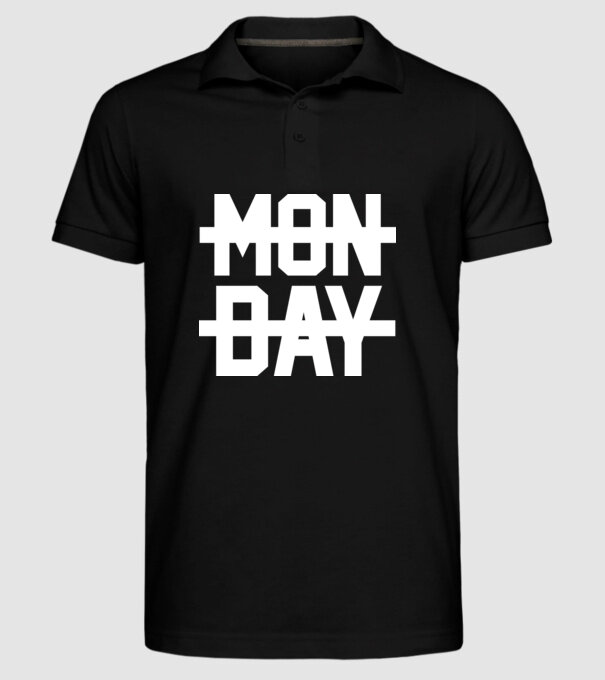 Monday model negru pe tricou