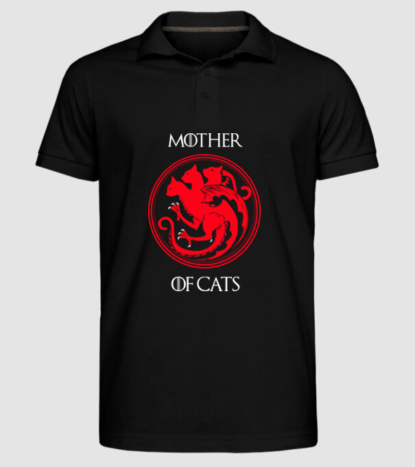 Mother of cats model negru pe tricou