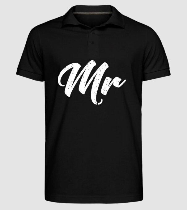 Mr 1 model negru pe tricou