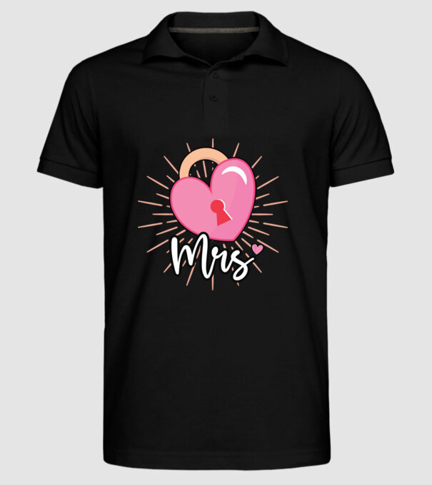 Mrs key to the heart model negru pe tricou