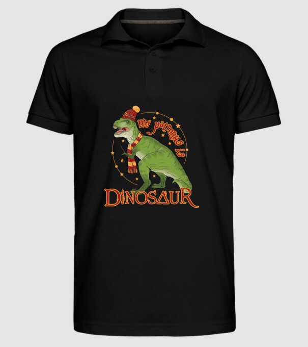 My patronus is dinosaur model negru pe tricou