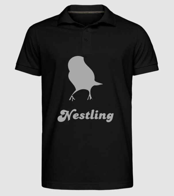 Nestling model negru pe tricou