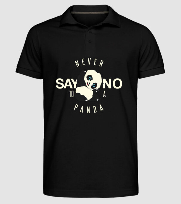 Never say no model negru pe tricou
