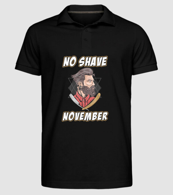 No shave November model negru pe tricou