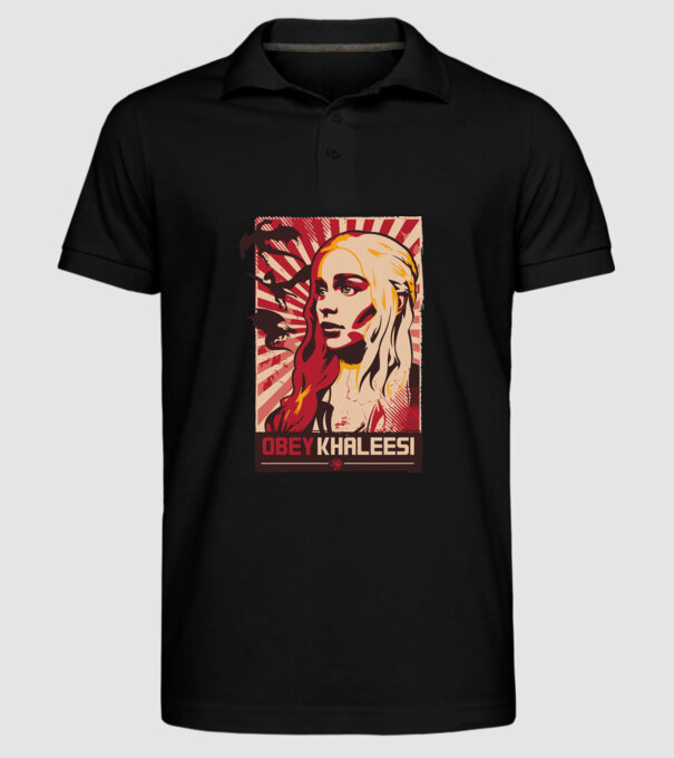 Obey Khaleesi model negru pe tricou