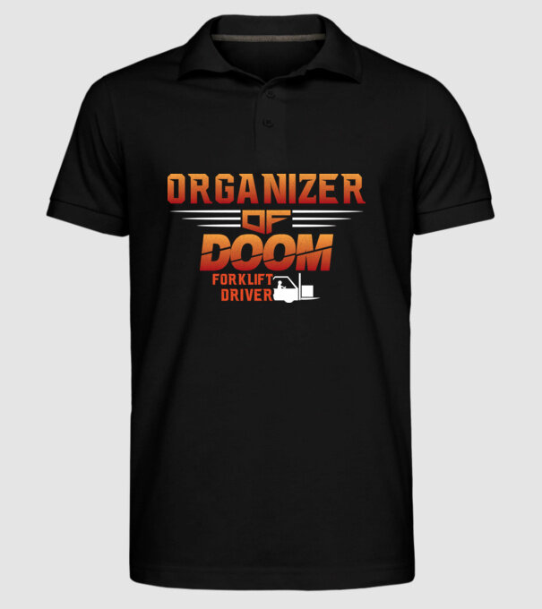 organizer of DOOM model negru pe tricou