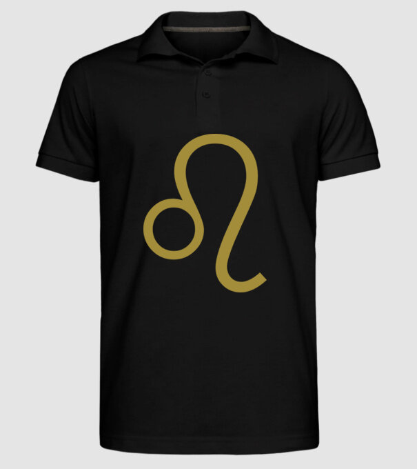 Leo Horoscope model negru pe tricou