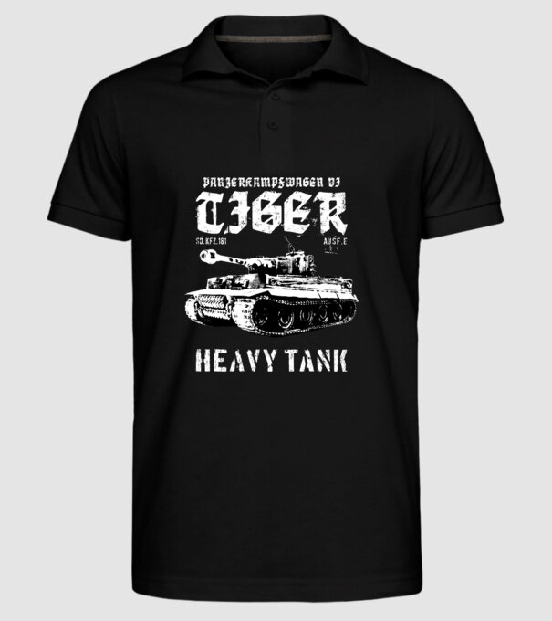 Panzer VI tiger model negru pe tricou
