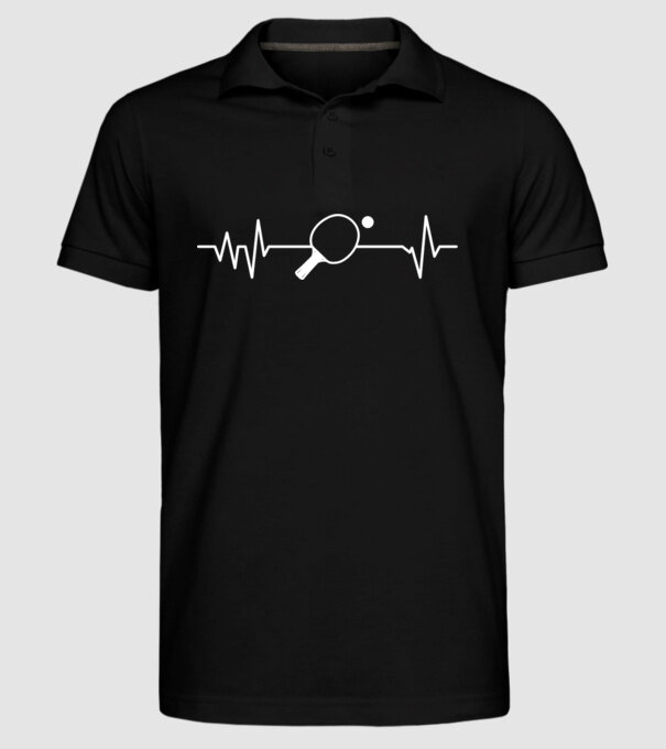 Ping pong ekg model negru pe tricou