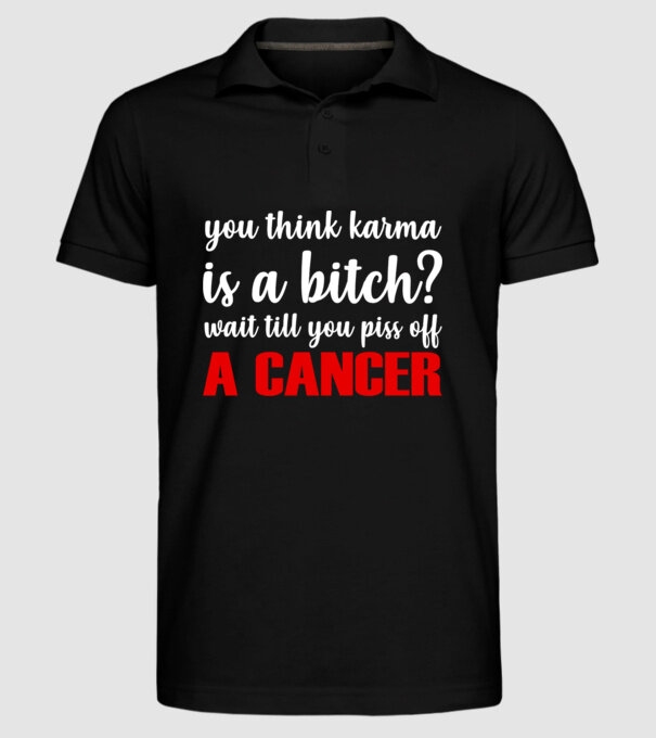 Piss of a CANCER model negru pe tricou