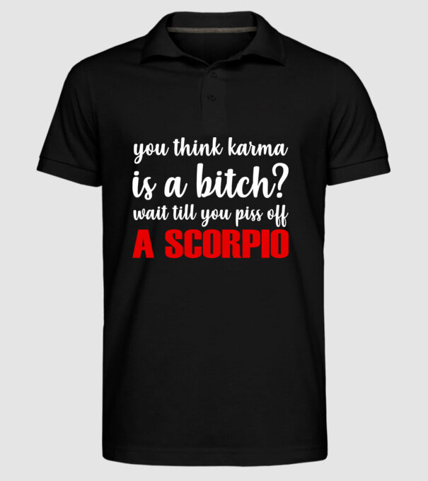 Piss of a SCORPIO model negru pe tricou