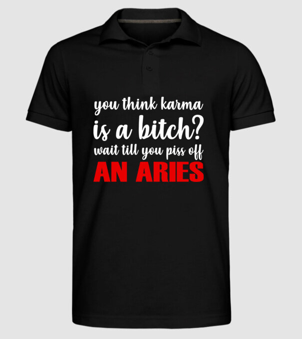 Piss of an ARIES model negru pe tricou