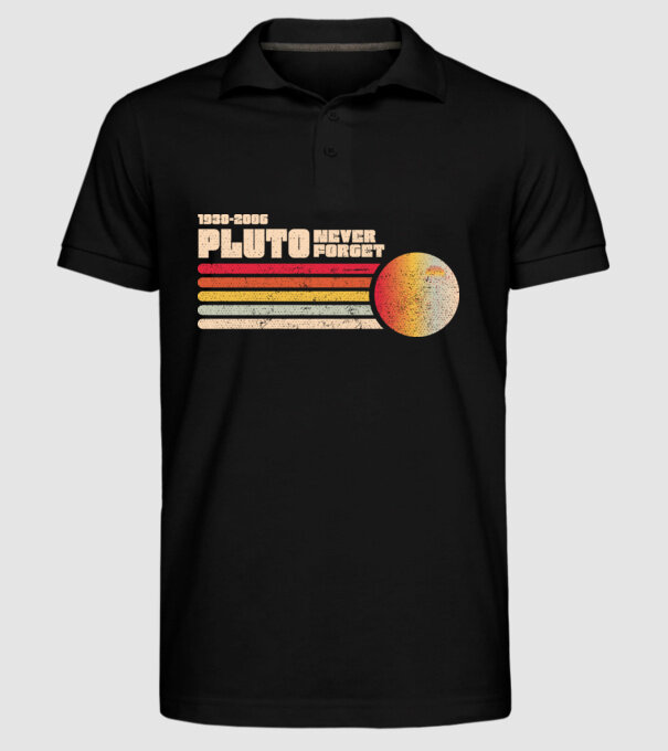 pluto model negru pe tricou