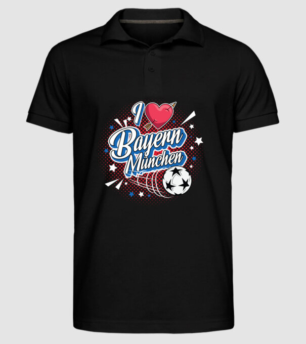 Popart Bayern model negru pe tricou