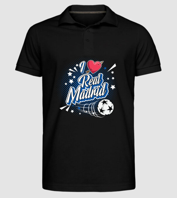 Popart RealMadrid model negru pe tricou