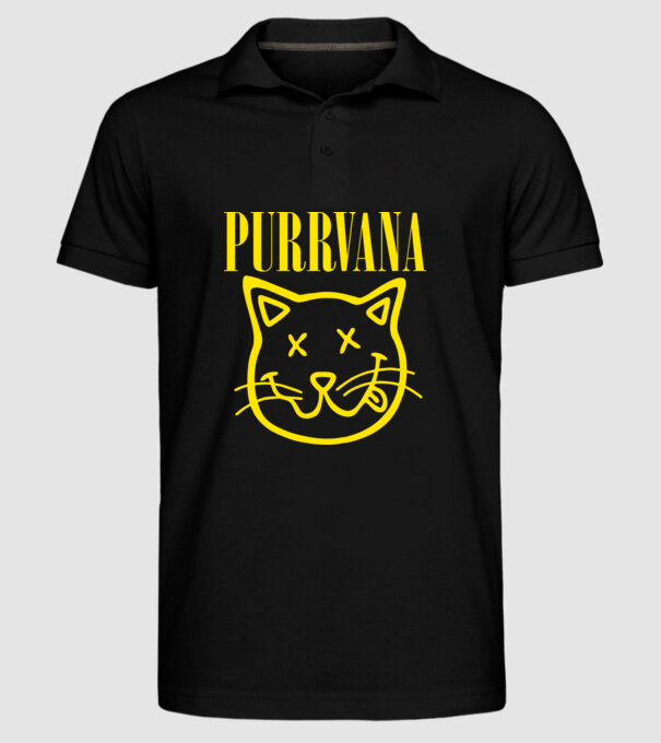 PURRVANA model negru pe tricou