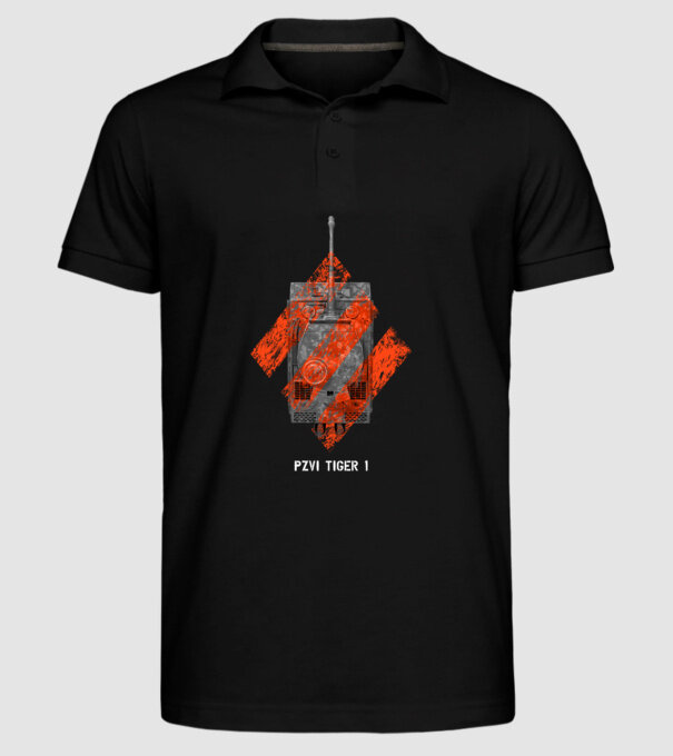 PZVI Tiger 1 heavy wot class model negru pe tricou