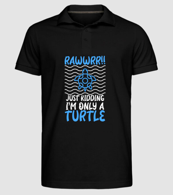 Rawwr turtle model negru pe tricou