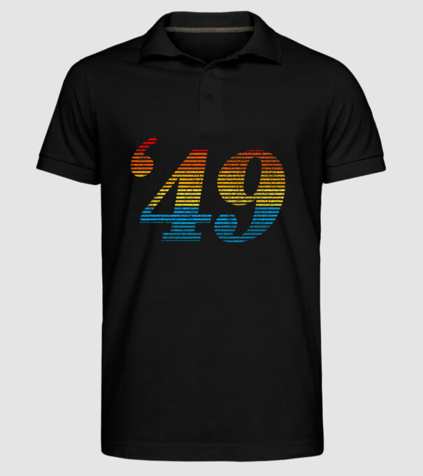 Retro Birthday 1949 model negru pe tricou