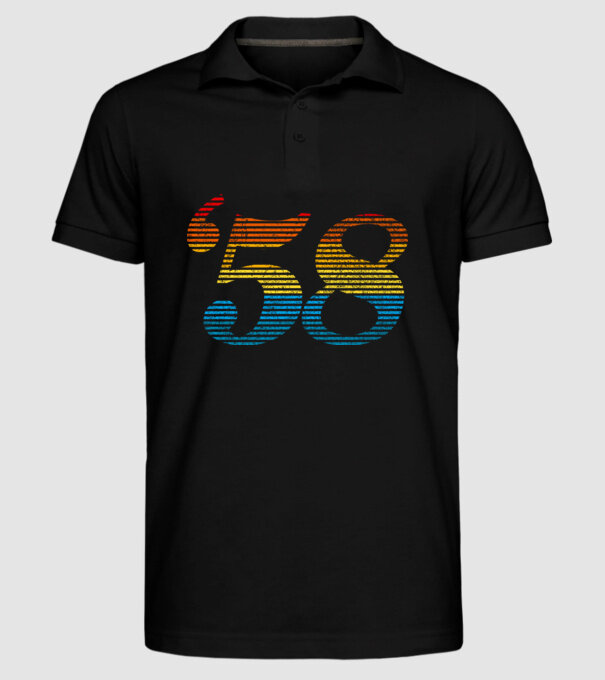 Retro Birthday 1958 model negru pe tricou