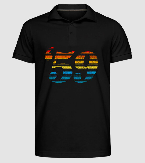 Retro Birthday 1959 model negru pe tricou