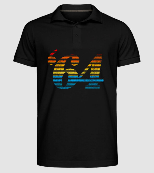 Retro Birthday 1964 model negru pe tricou