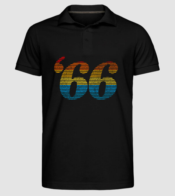 Retro Birthday 1966 model negru pe tricou