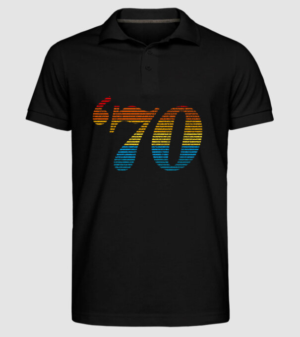 Retro Birthday 1970 model negru pe tricou