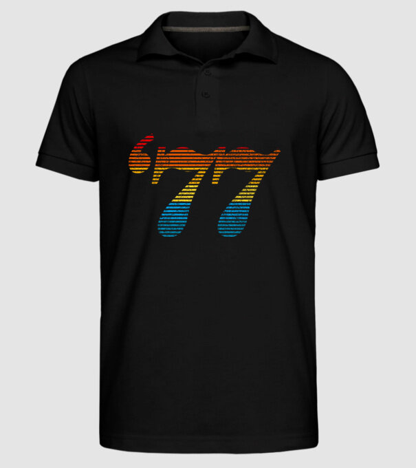 Retro Birthday 1977 model negru pe tricou