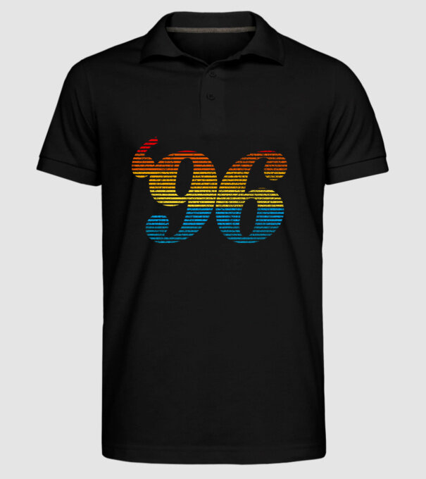 Retro Birthday 1996 model negru pe tricou