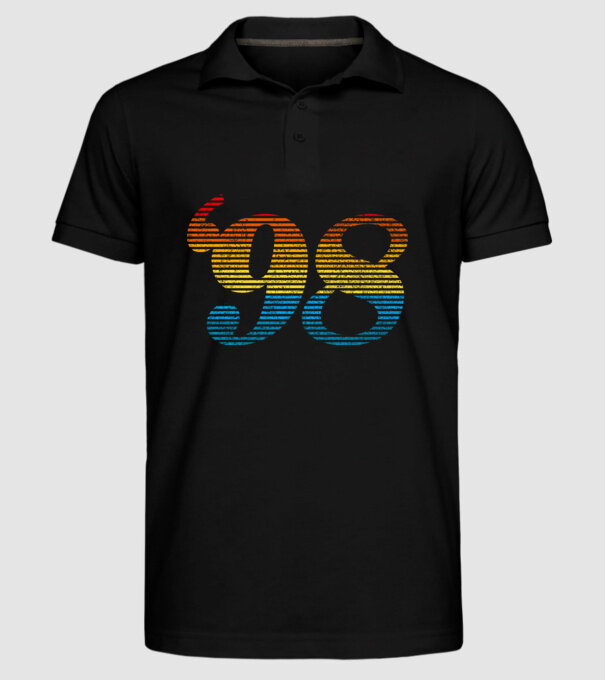 Retro Birthday 1998 model negru pe tricou