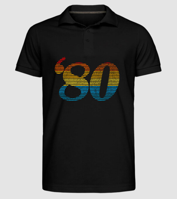 Retro Birthday 1980 model negru pe tricou