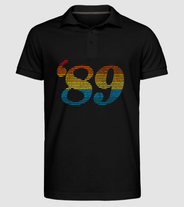 Retro Birthday 1989 model negru pe tricou