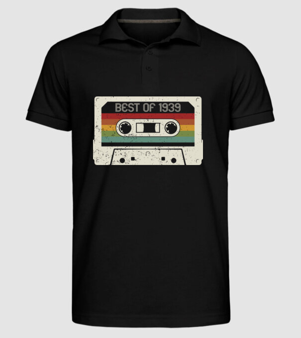 retro tape 1939 vintage model negru pe tricou