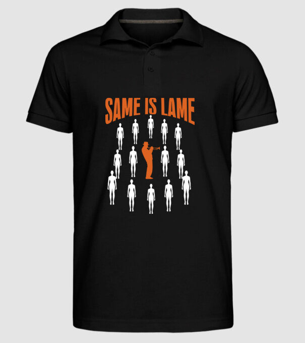 Same is lame trumpet model negru pe tricou